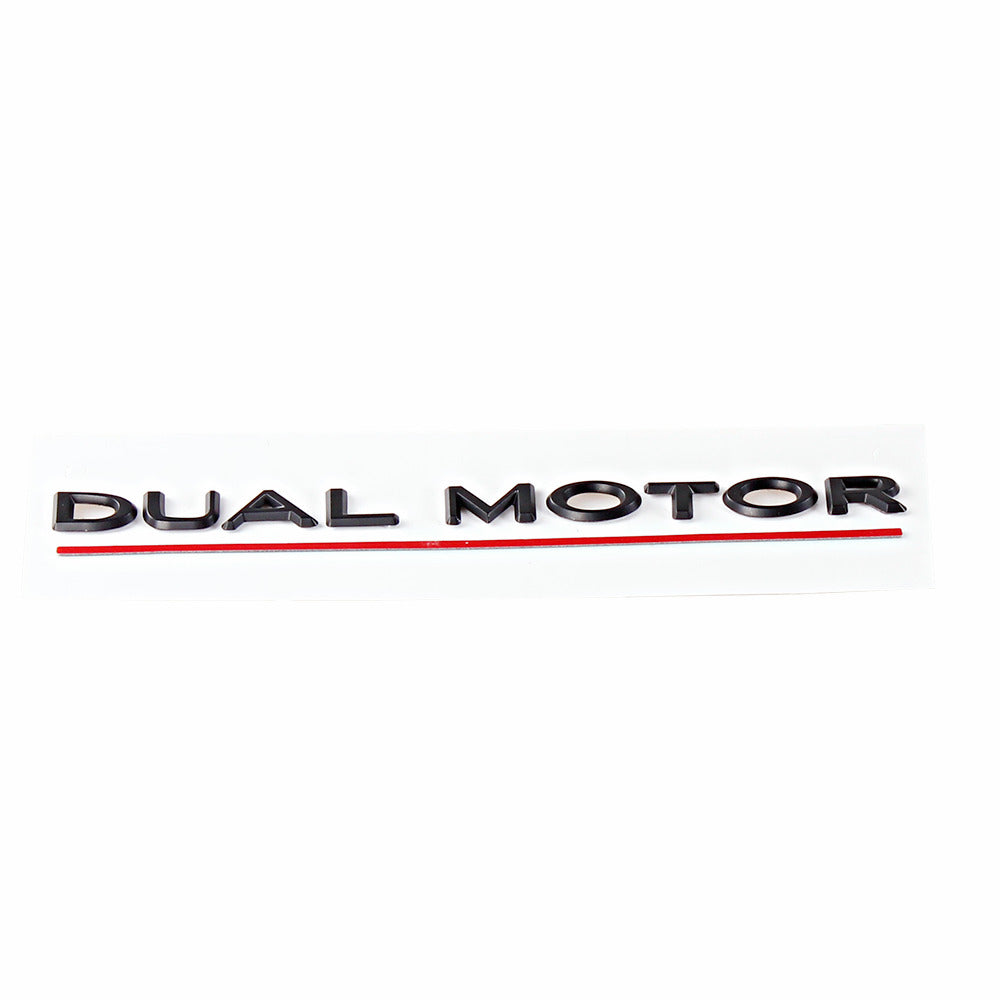 Heckklappe DUAL MOTOR-Textplakette